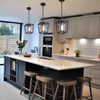 SGLfarmty Black Pendant Lights Kitchen Island, 1-Light Light Fixtures, Farmhouse