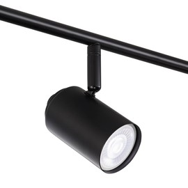 Pro Track Vester 4-Light Heads LED Wall or Ceiling Track Fixture GU10 Dimmable Flexible Directional Black Modern Large Kitchen Bathroom Dining Room House Home Decor Hallway Bedroom 40" Wide Living