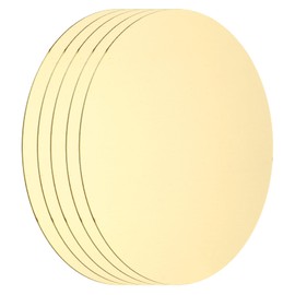 MECCANIXITY 5 Pcs Round Brass Plate, 80mm (3.15") Dia Brass Copper Sheets, 0.5mm H62 Brass Copper Plates for Crafts, DIY, Electrical Repairs, Industrial Use