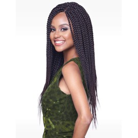 Harlem125 Kima Ez Twin Braid 24" Professional Synthetic Hair Braids KEZ24 (1B Off Black)