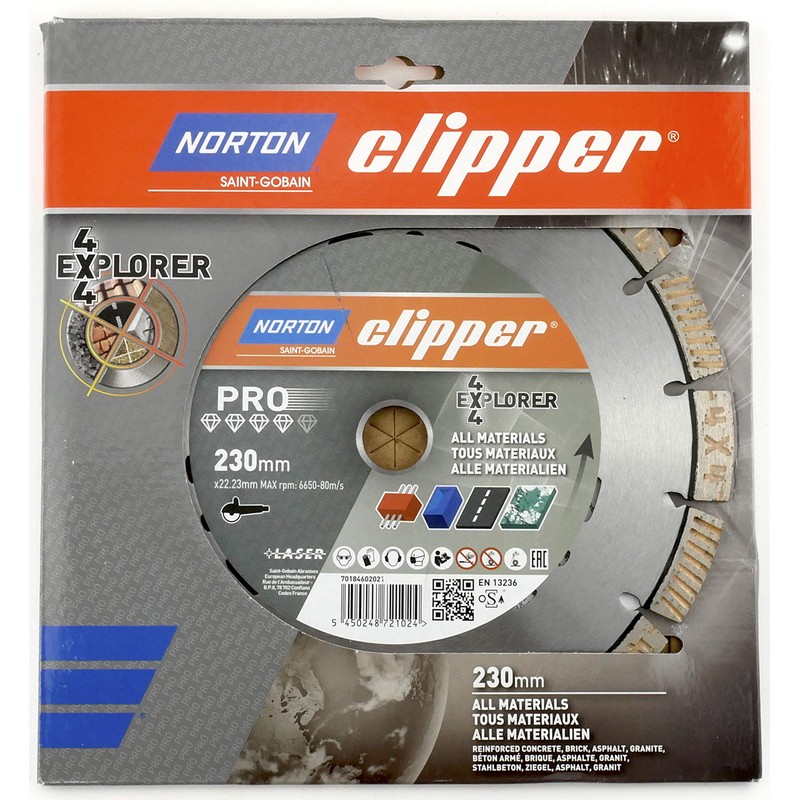 Norton Clipper Pro 4x4 Explorer Diameter 230 x 22.23 Universal