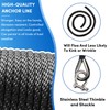 Premium Anchor Rope 100 ft x 3/8 inch, Solid Braid