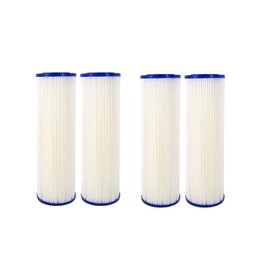 COMPLETE FILTRATION SERVICES Compatible for EcoPure EPW2P Pleated Whole Home Replacement Water Filter - Universal Fit - Fits Most Major Brand Systems (4 pack)