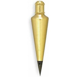 Johnson Level & Tool 116 16 oz. Plumb Bob w/ Brass Finish & Removeable Steel Tip