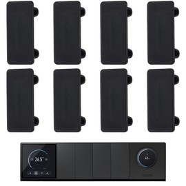 8pcs Rocker Switch Cover Black Rocker Switch Blank Snap-in Hole Plug Cover for Standard Switch Panel Hole