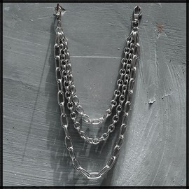 White Fang AZ190 Wallet Chain, Silver, Stylish, Fall Prevention, Belt Chain, Men's, Women's,, Silver