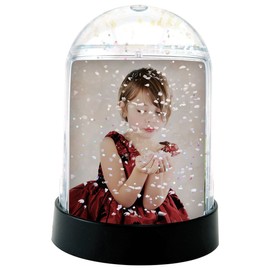 Neil Enterprises Inc. 2" x 2-7/8" Clear Vertical Photo Snow Globes (Holds Two Photos) - Case of 36