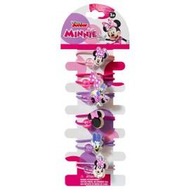 LUV HER Elastic Hair Ties for Girls - Multicolored Minnie Mouse Themed - Durable Elastic - Pack of 6 - Ideal Hair Accessories for Ponytails & Buns