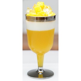 Nextline C-011 Plastic Silver Cups Plastic Wine Cups 220cc (Pack of 6) Disposable