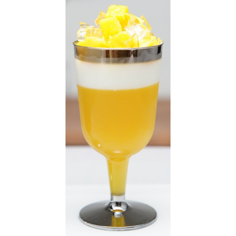 Nextline C-011 Plastic Silver Cups Plastic Wine Cups 220cc (Pack