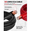 1/0 AWG 40FT Copper Clad Aluminum Battery Cable Kit (20FT