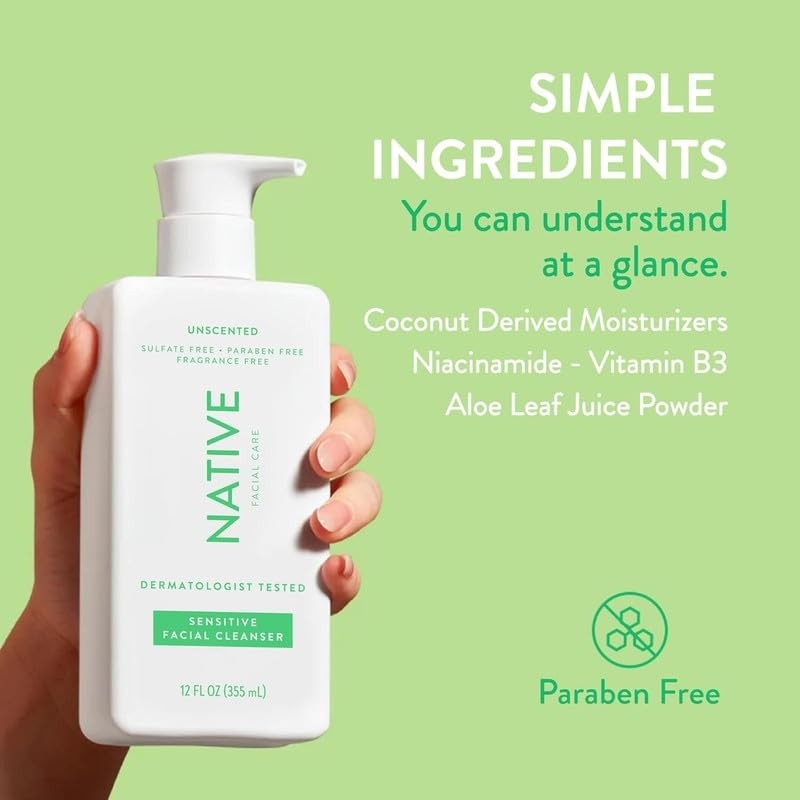 Native Sensitive Face Wash Spa Day Daily Facial Cleanser (2