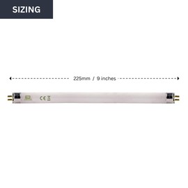 TBE LIGHTING 6w / 9 inch 3500K Soft White Tubes - F6T5/SW G5 2-Pin Base Fittings - T5 High Efficiency Lamps (2-Pack)
