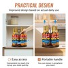 SUNNEKO Rotating Coffee Syrup Organizer Hold 6 Bottles, Wood Coffee
