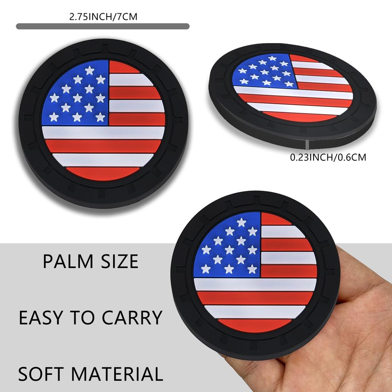 2 Pcs Car Cup Holder Coaster, Cup Holder Cover for