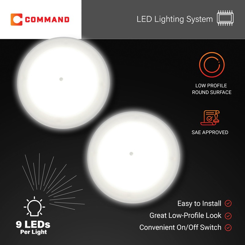 Command Electronics OEM 12V LED RV Low Profile Surface Mount