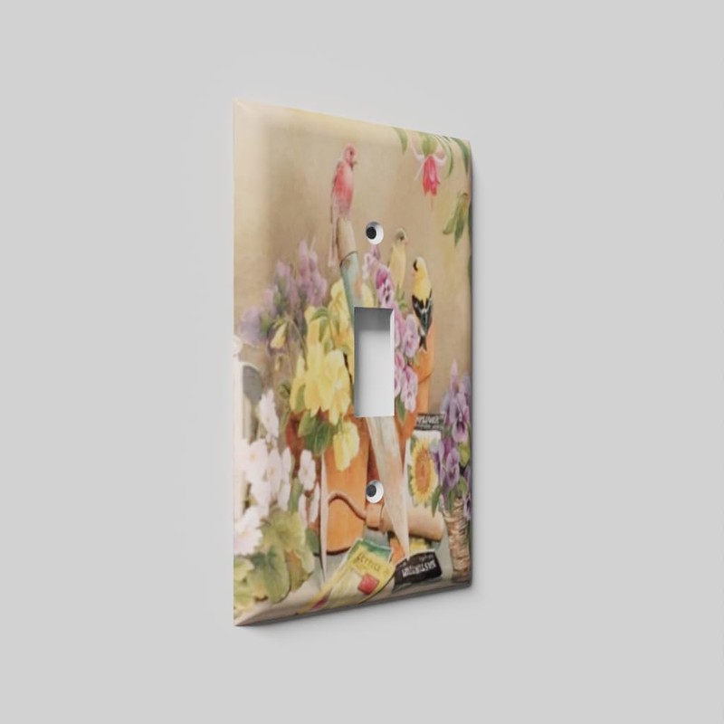 Decorative Light Switch Cover Plate by SnazzySwitch - Bird Party