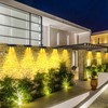 Gtliba Solar Fence Lights Outdoor 10 Colors, Warm White &
