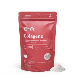 B-FIT B Colágeno con Astaxantina, Vitamina B3 y Vitamina C Liposomal, Polvo Sin Azúcar, Sin Sabor, 30 Porciones, 360g