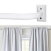 White Blackout Curtain Rod, Adjustable Extra Long 5.5-12.7Ft, Wrap Around