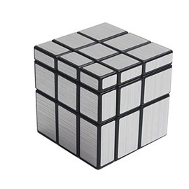 Mirror Cube 3x3 Speed Cube 3x3x3 Mirror Blocks Shaped Puzzle Sheng Shuo Silver Cube (Brushed Silver)