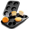 ASBAYSON 2 Packs Premium Steel Muffin Pan for Baking, Round