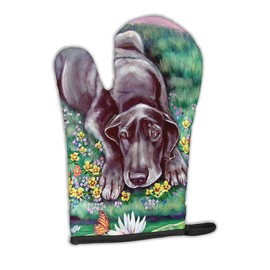 Caroline's Treasures 7235OVMT Blue Great Dane Oven Mitt Heat Resistant Thick Oven Mitt for Hot Pans and Oven, Kitchen Mitt Protect Hands, Cooking Baking Glove