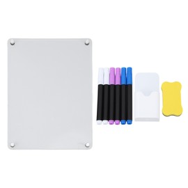 Clear Calendar Planning Board Reusable Magnetic Acrylic Wet Dry Erase Board for Refrigerator Blank Board