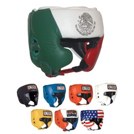Ringside Competition-Like Boxing Headgear with Cheeks , Mexican Flag, Medium