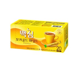 Korean Coffee Maxim Premium Instant Flavored Coffee Mix Sticks (20 Sticks, Mocha Gold Mild)