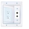 RiteAV CAT6-SHIELDED TOSLINK Recessed Wall Plate Cable Concealer Management Kit