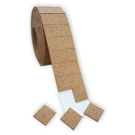 Frank Lowe Cork with Static Back Foam Pads for Glass & Windows (3/16 x 3/4 x 3/4)