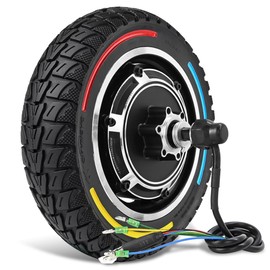 Felixstory 48V 500W Hub Moter with Solid Off-road Tire, Fit for KUGOO M4 /M4 Pro Electric Scooter, 10 Inch 10x2.5-6.1 Tubeless Tire, Wear-resistant Puncture-proof