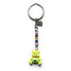 Molly's Charms handmade cartoon bear love keyring - green