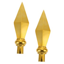 Operitacx Pack of 2 Flag Pole Head Aluminium Large Gold Decorating