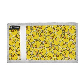 Sletend Little Yellow Duck Cute Kids Wallets for Boys with Coin Pocket Boys Wallets for Kids Ages 4-18,with 2 Clear Compartments, 3 Card Slots, 1 Large Bill Compartment, 1 Metal Key Ring