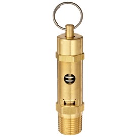Dixon SV125HD Brass Heavy Duty High Capacity Safety Pop-Off Valve, 1/2" NPT Male, 125 psi Set Pressure
