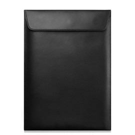 For OS X Laptop Bag Envelope Style PU Leather Accurate Size Multi Function Laptop Sleeve Case for 13 Inch Devices Black PU Leather Vertical Style 13 Inch