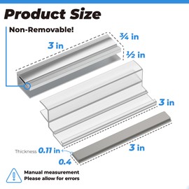 U Channel Door Frame with Metal Strike for 1/8" 5/32" 3/16" and 1/4" Thick Swing Glass Shower Doors, U Channel Door Frame with Clear Polycarbonate and Magnet for 3/8" Frame and Frameless Shower Door