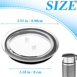 Milk Frother Lid, Milk Frother Lid for Nespresso Aeroccino 3 3R, Replacement Parts for Nespresso 3593 & 3594 Milk Frother Machines, Replaces Part # 93271