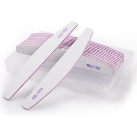 GeeRic 14 Piezas Limas de Bloque de Uñas Lavables, Doble Cara Lima de Uñas Naturales o Acrílicas Profesional para el Cuidado Del Arte de Uñas Reutilizables Grano 100/180