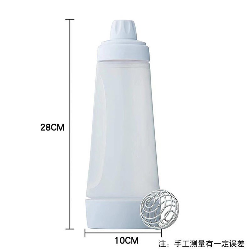 Pancake Batter Mixer Bottle Dispenser with Whisk Ball