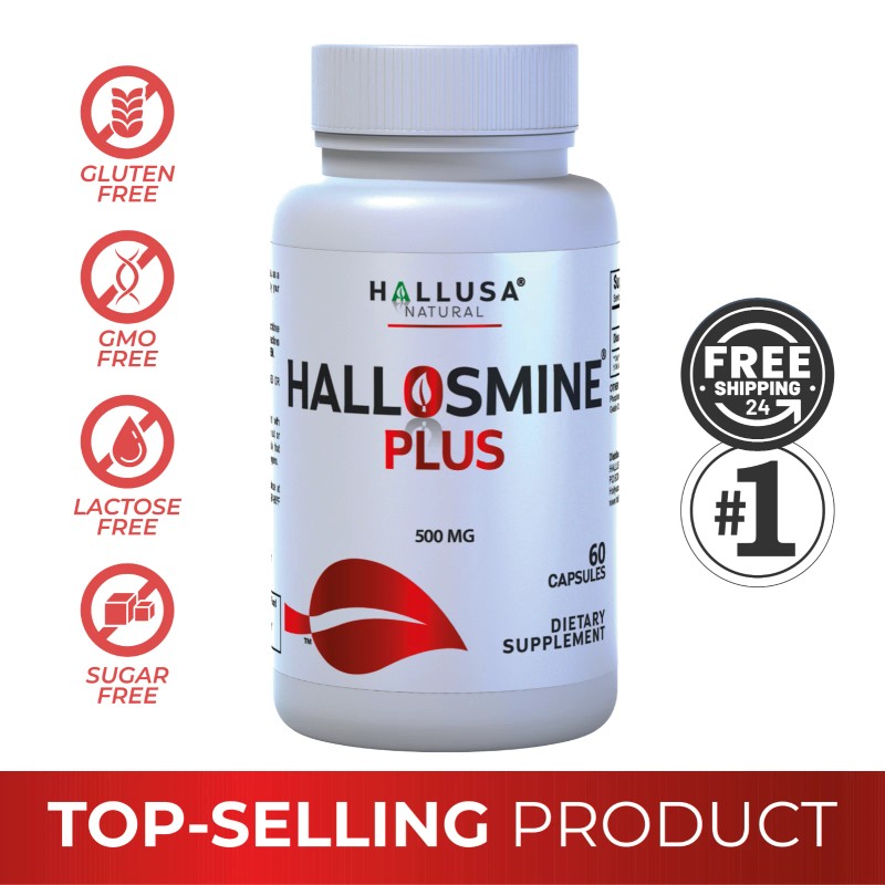 Hallosmine Plus Diosmin 500mg Varicose Veins, Hemorrhoids, Heavy Legs -