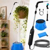 Electric High Reach Plant Waterer with Foldable Bucket, Telescoping Wand
