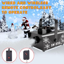IMONE 650W Snow Machine Christmas,Snow Maker Machine,Artificial Snow Making Machine, Snowflake Maker Machine,Snow Machine Indoor with Remote,Snow Machines for Outdoors Party Parade Picture