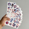 90pcs Temporary Tattoo on July 4th, Fake Red, White, and