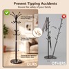 DongRong Marble Base Coat Rack Freestanding, 360° Rotary 16 Hooks