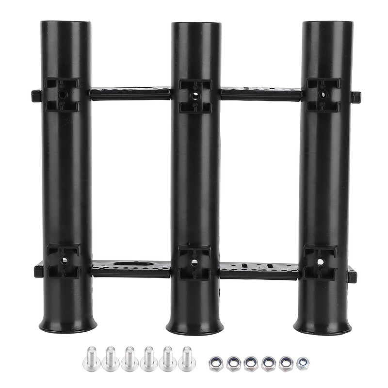 Outdoor Fishing Vertical 3‑Link Fishing Rod Rack Storage Holder Pole