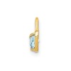 Unbranded 14K Yellow Gold March Simulated Birthstone Heart Charm