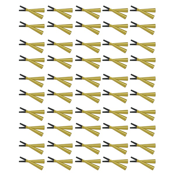 Beistle 100-Piece Sparkling Gold Horns, 9-Inch, gold/black (88568-100)